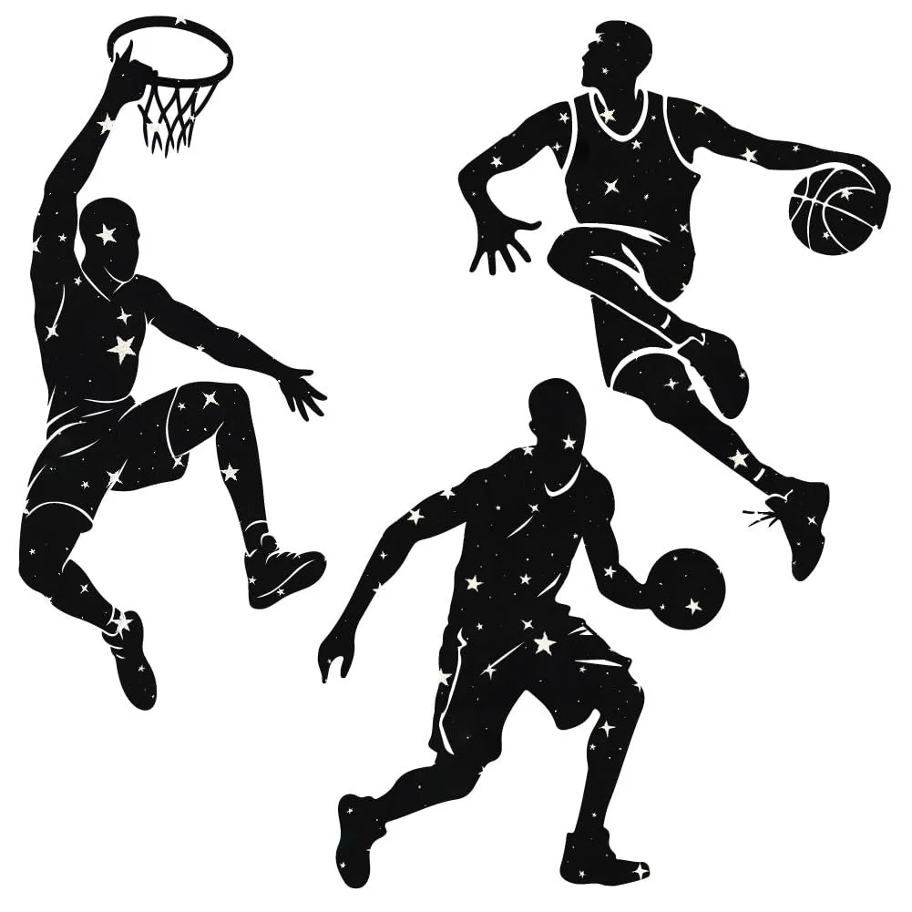 Наклейка на стіну SUPERDANT Basketball Силуети гравців 96 x 30 см, фото №3