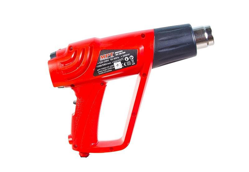 Фен промисловий MPT 2000 Вт 350-550°С 300-500 л/хв аксесуари 5 шт MHG2003, фото №4