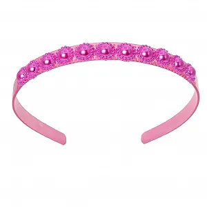 Обруч Квітковий з бісеру Дизайнерський Аксесуар для волосся Boho Рожевий - Фото 1