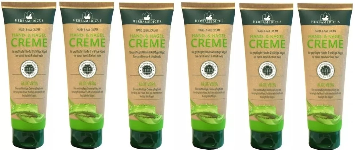 Крем для рук та нігтів Herbamedicus Aloe Vera, 6 x 125 мл, фото №1