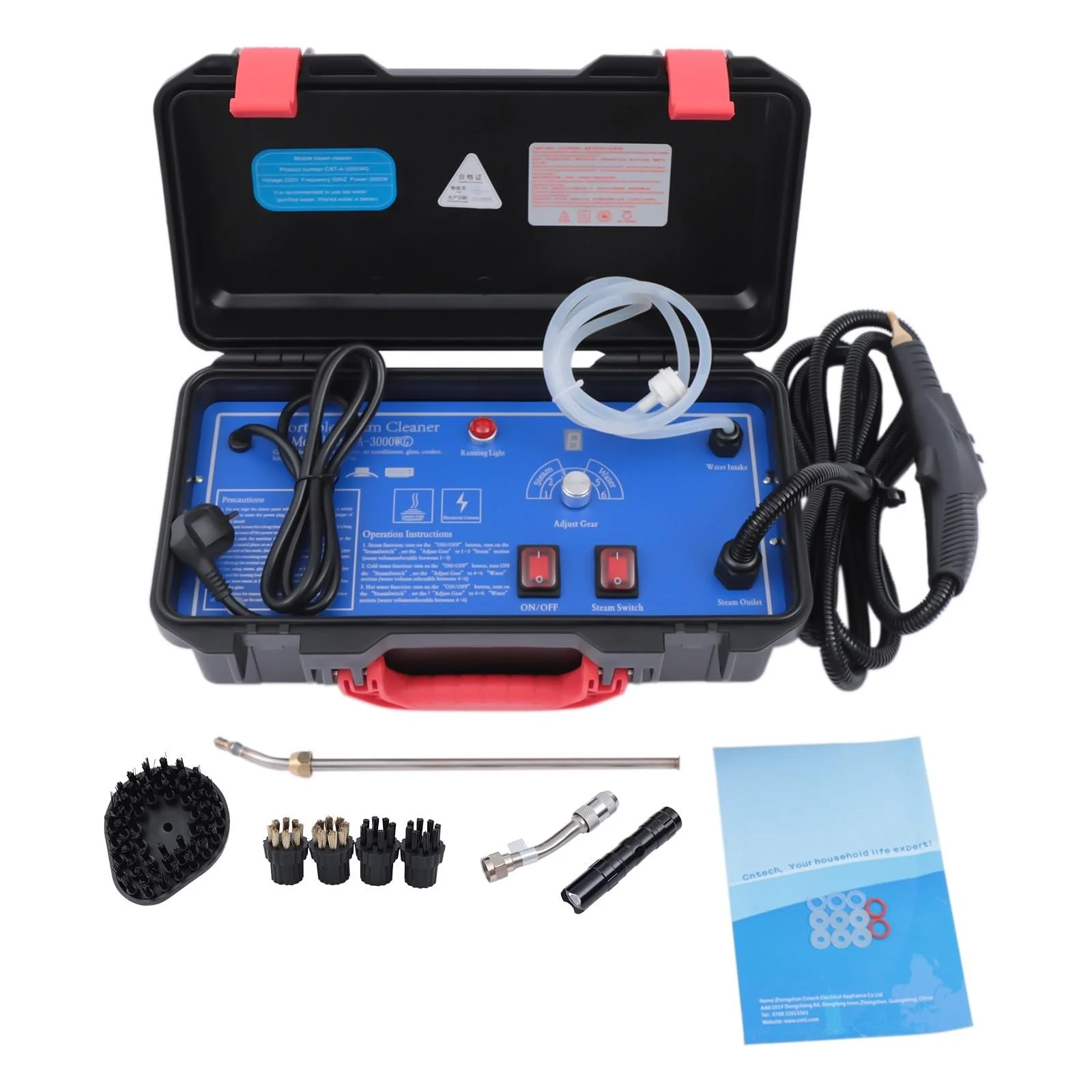 Пароочисник 3000 W 3.5 Pa 115°C з насадками, фото №8