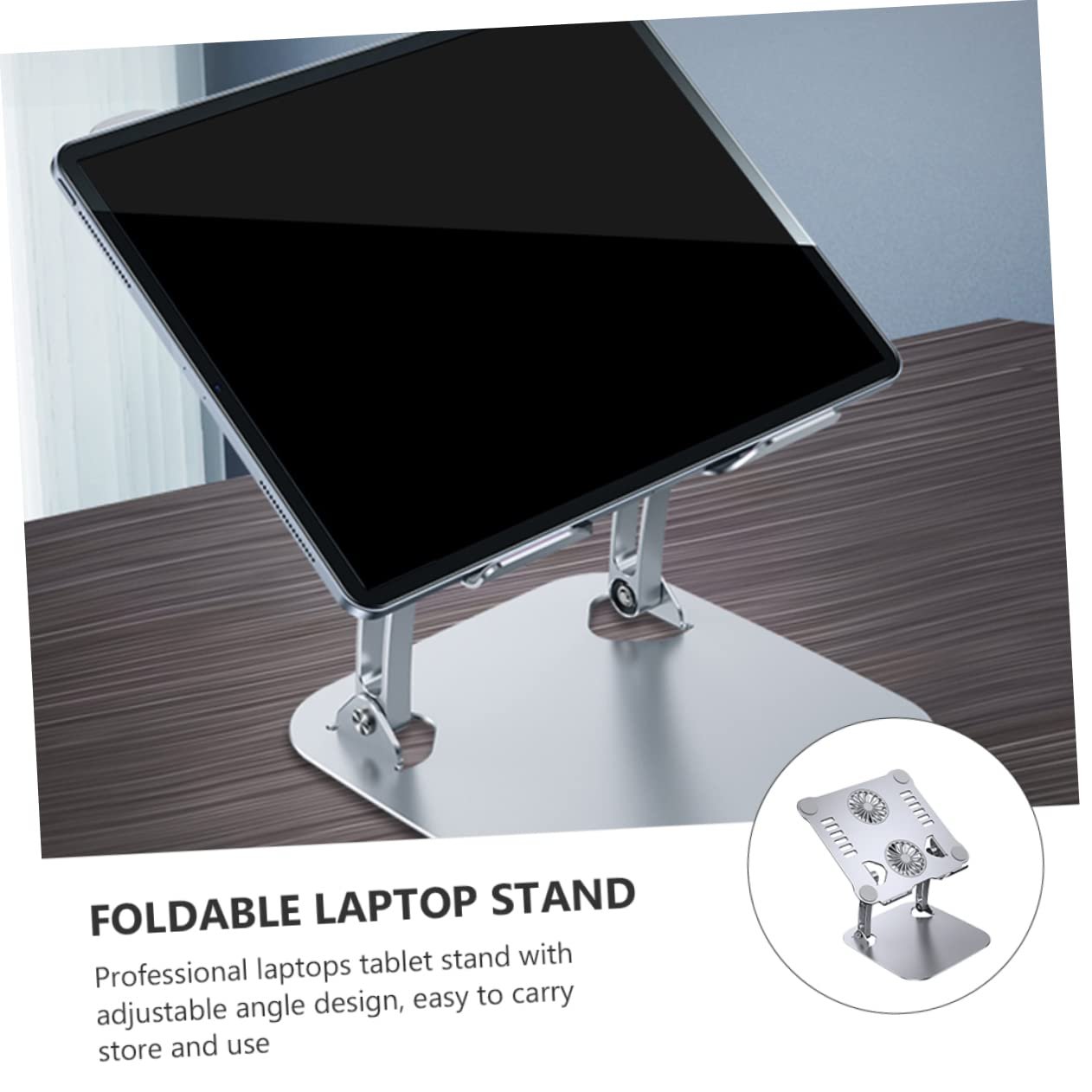Складная Подставка для планшета с теплоотводом Регулируемая высота для уменьшения болей в спине во время просмотра фильмов Легкая и портативная Простой и элегантный дизайн, фото №3