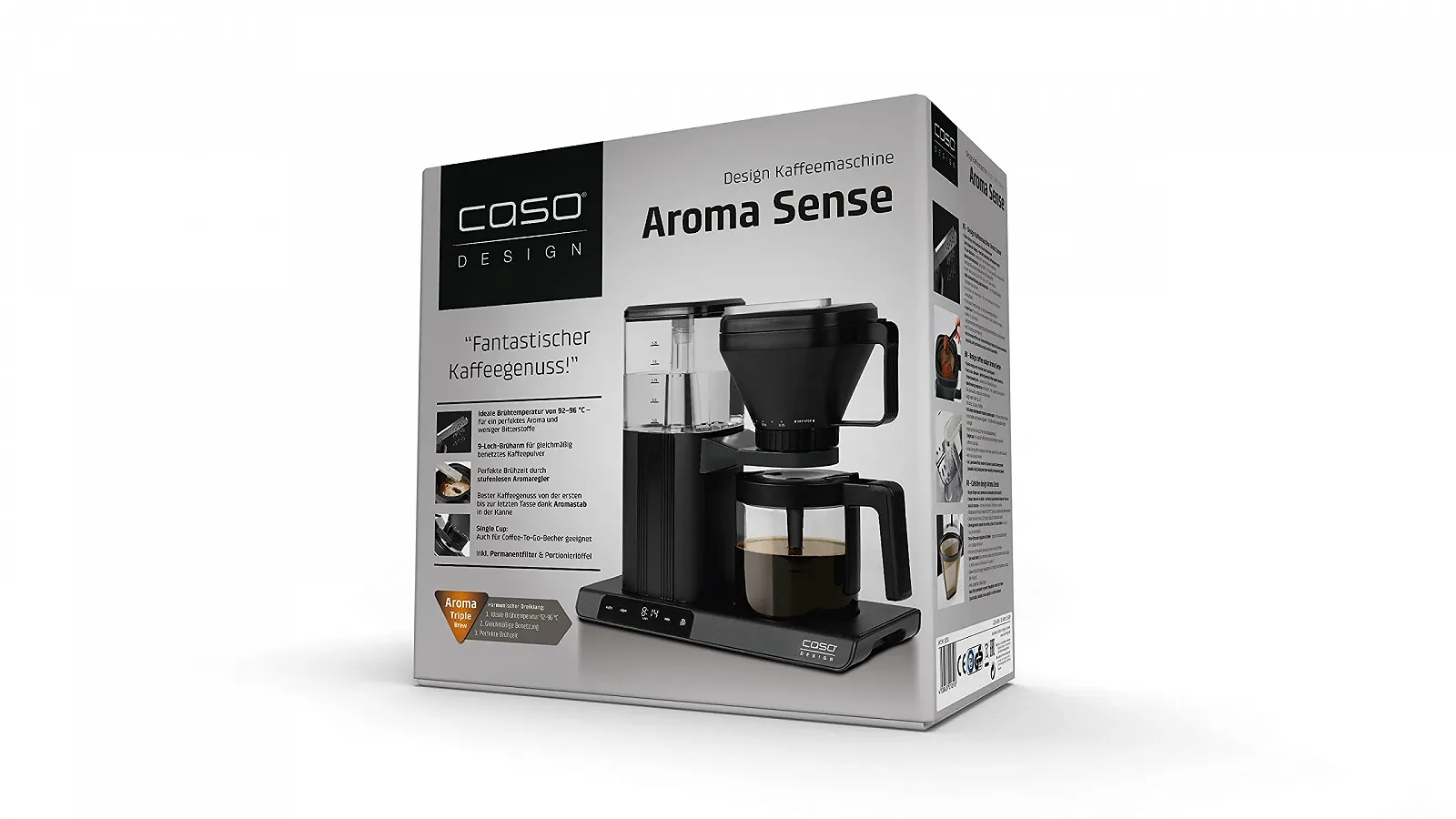 Кофемашина капельная CASO Aroma Sense 92-96 °C со стальным фильтром, фото №12