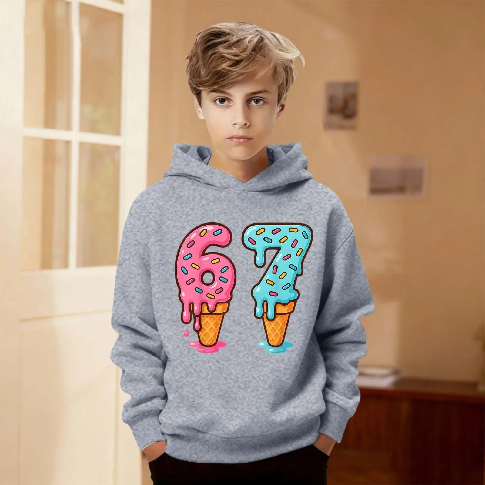 Джемпер для девочек 67 Prints Толстовка, фото №3