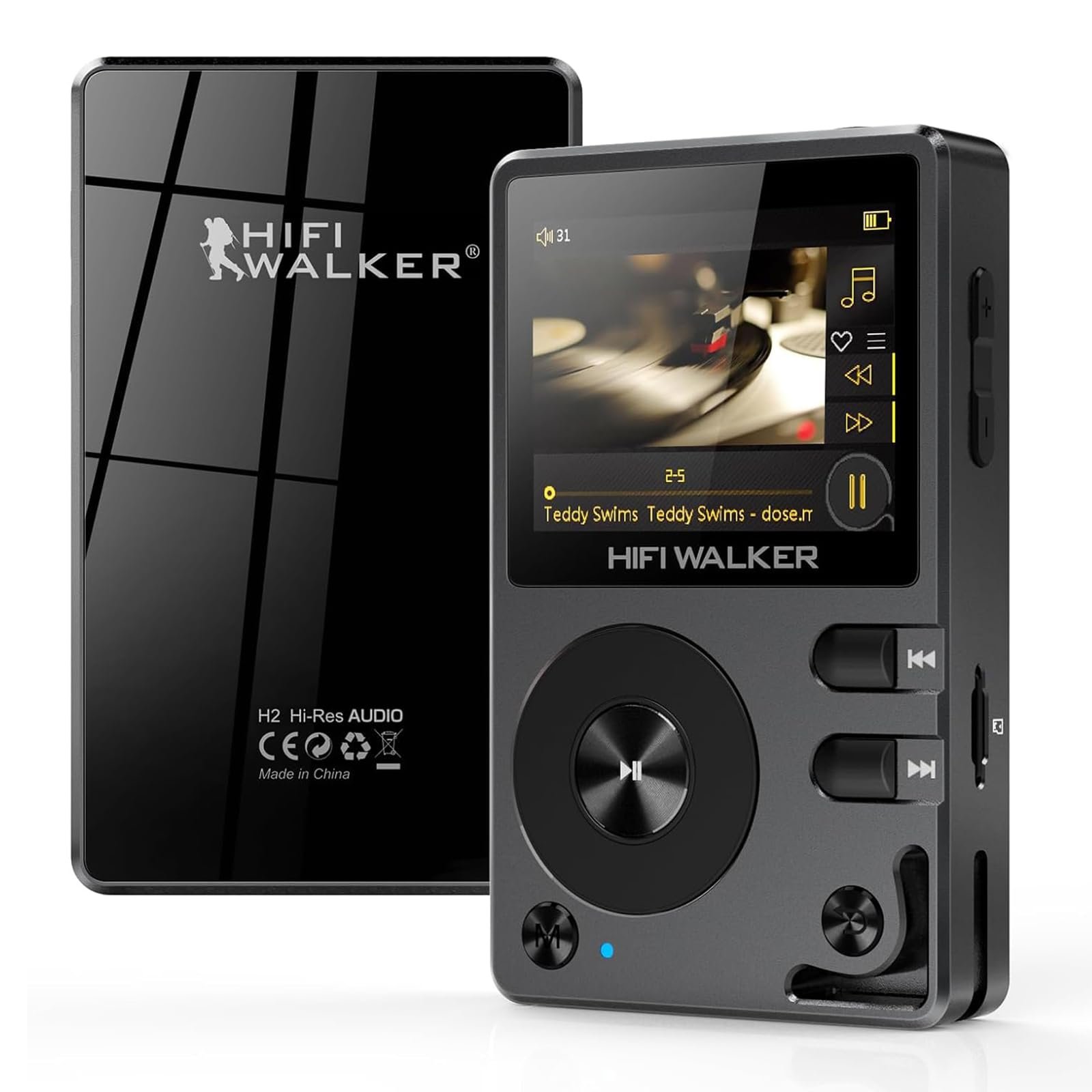 MP3-плеер HIFI WALKER H2 High Resolution Bluetooth FLAC WAV Цифровой Черный, фото №1