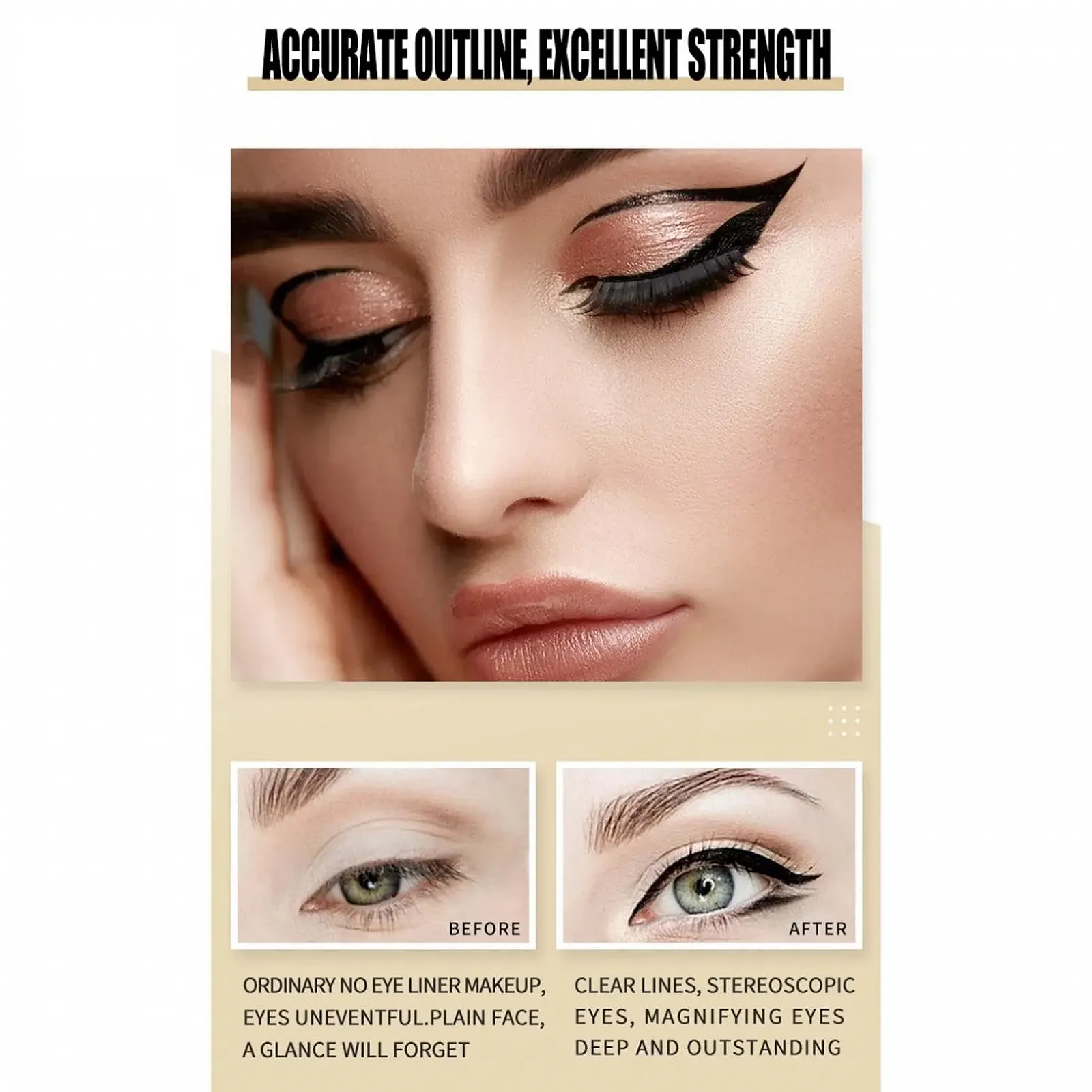 Підводка Для Очей Водостійка Гелева З Блискітками Starlit Black (Чорний), фото №2