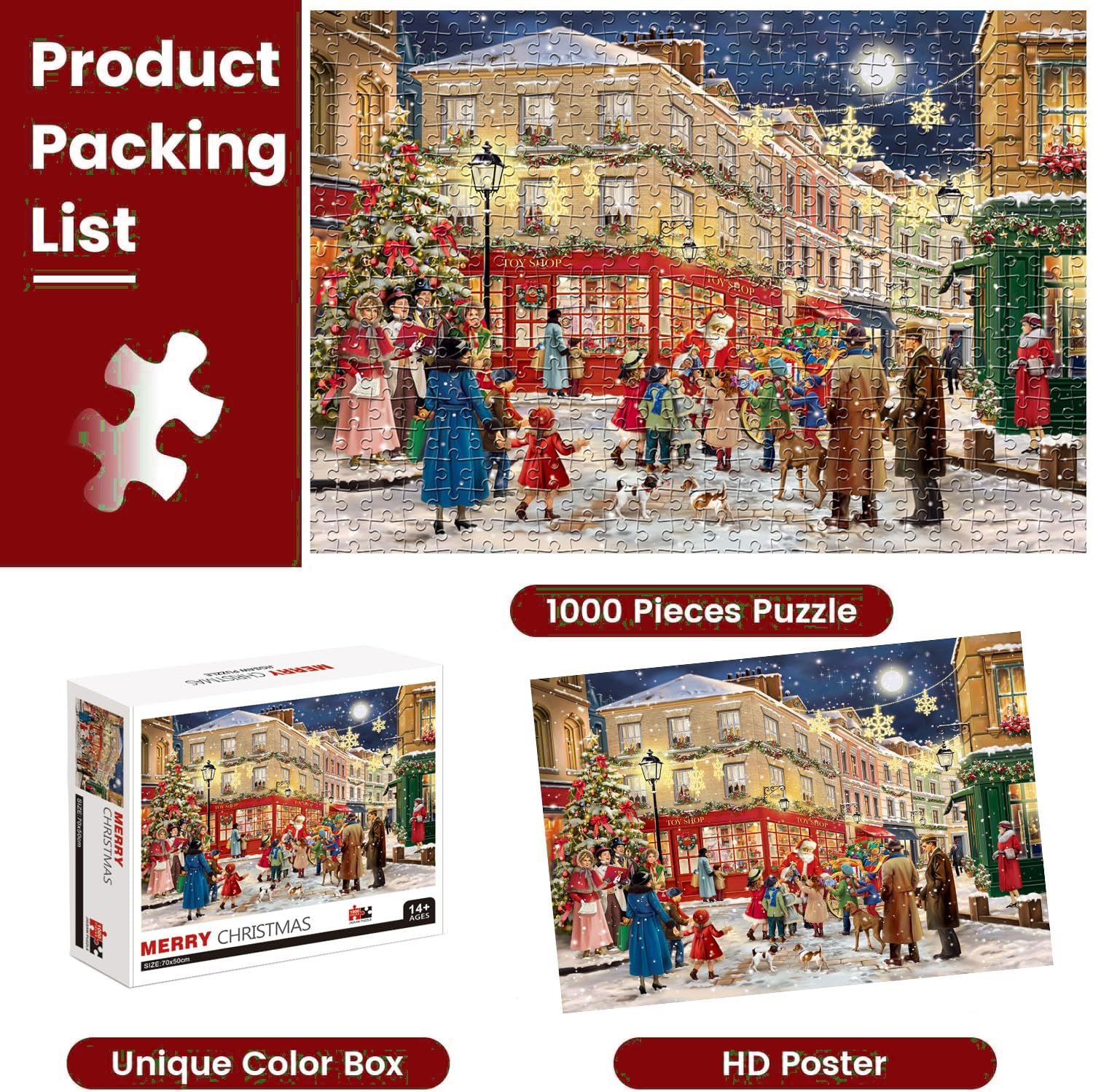 Пазл Weihnachtspuzzles 1000 деталей 70 x 50 см, фото №3