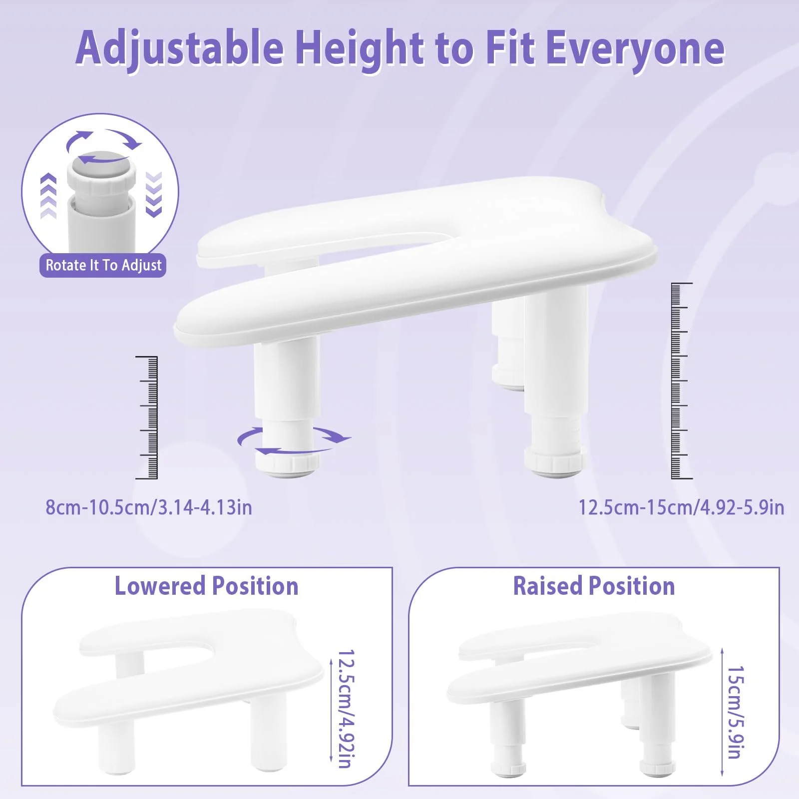 Підставка для рук U-подібна для манікюру з регулюванням висоти, нековзна подушка з PU шкіри, фото №4 Підставка для рук U-подібна для манікюру з регулюванням висоти, нековзна подушка з PU шкіри, фото №4