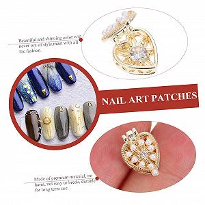 Стразы для ногтей Healvian, 12 шт, форма сердца, декоративные циркониевые стразы для маникюра synthetic.ua - Фото 1