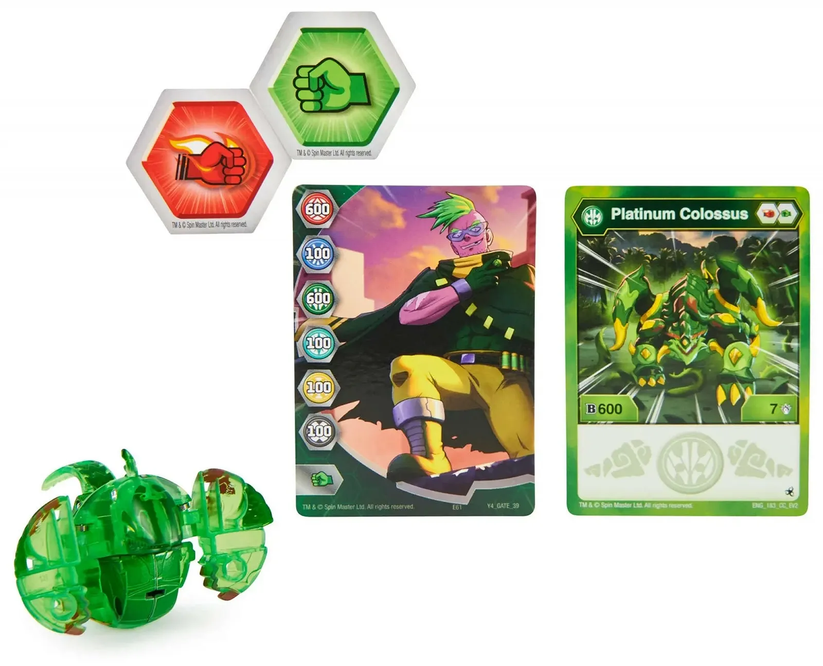 Фігурка Bakugan Evolutions Platinum Ventus Warrior Whale з картами, фото №3