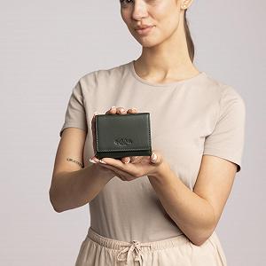 Кошелек Gusti Кожа August Mini Маленький кошелек Держатель для карт Женский Мужской, Зеленый (зеленый 2), Ретро synthetic.ua - Фото 1