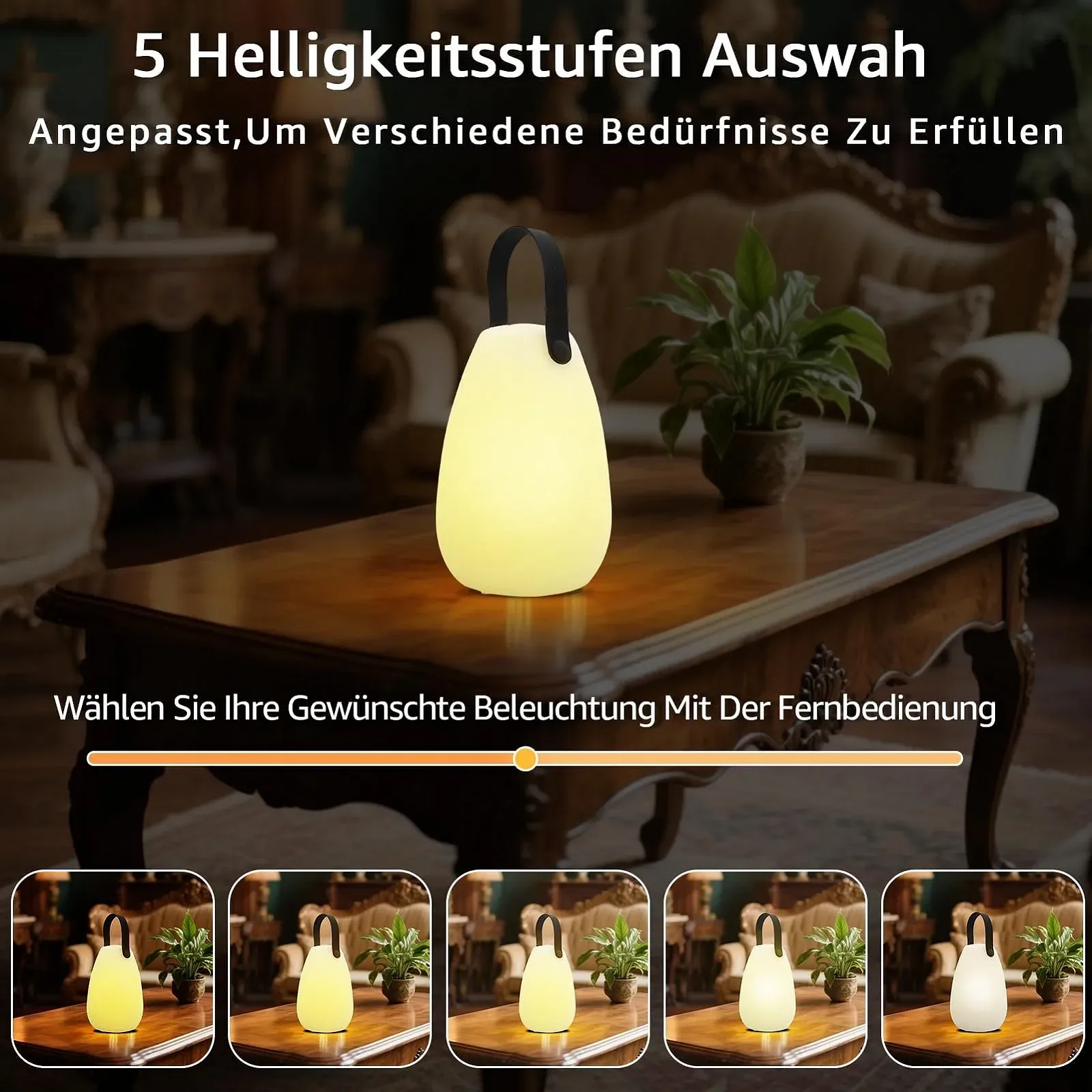 Настільна лампа LED Акумуляторна IP44 USB-C RGB 14 x 20 см 2 шт, фото №5