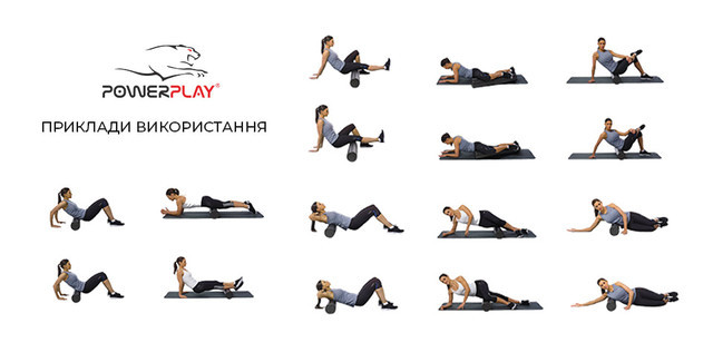 Масажний ролик PowerPlay 4025 Чорно-Зелений SKL24-143738 (167200), фото №5