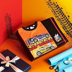 Комплект піжами Hot Wheels для хлопчиків, шорти, 2 шт synthetic.ua - Фото 1