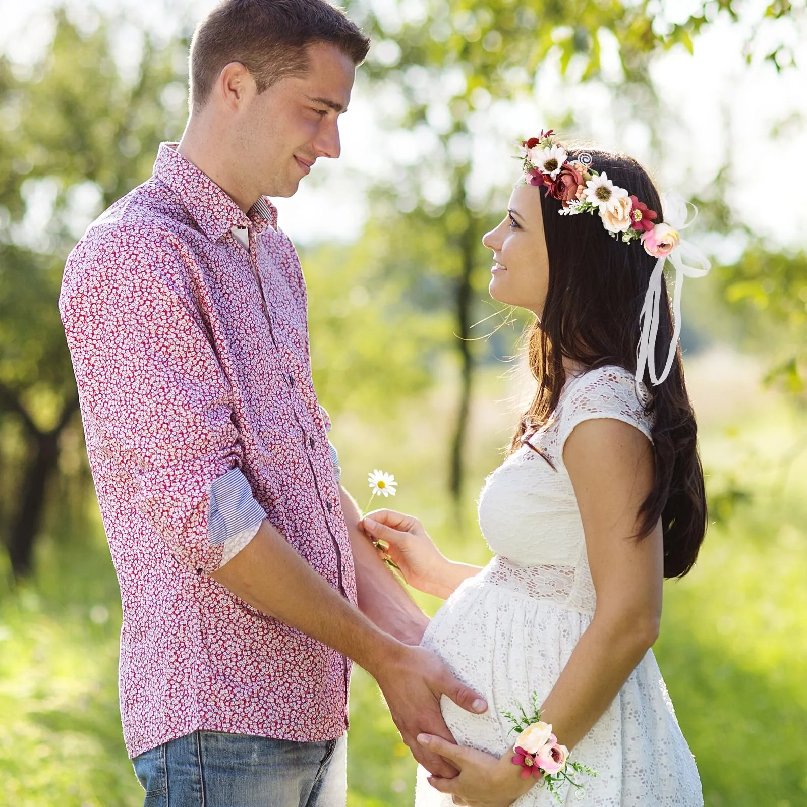 Вінок для волосся з квітами, фото №7