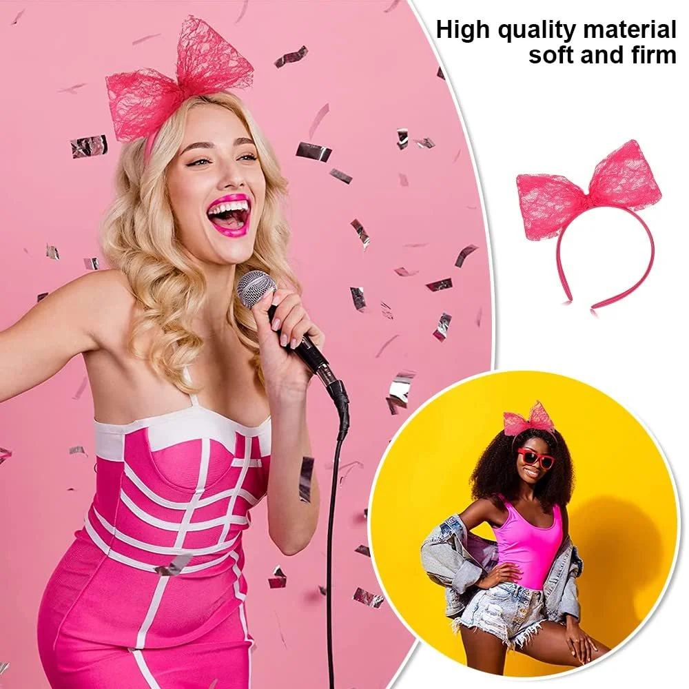 Неонова мереживна Обруч на голову Ретро, фото №5