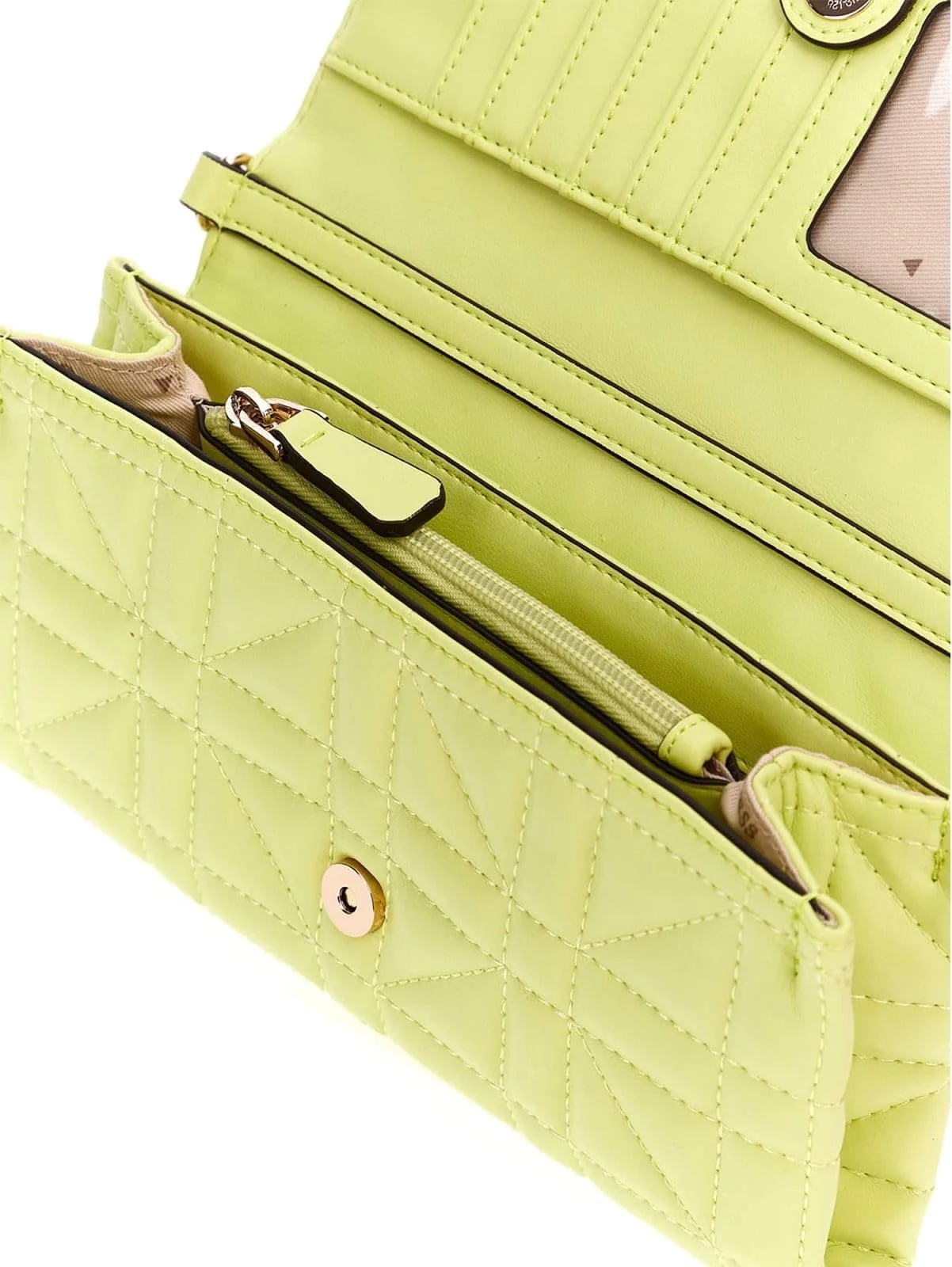 Сумка через плече GUESS Assia Flap Organizer Chartreuse, фото №3