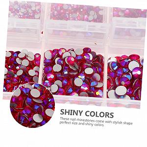 Стразы Плоские Healvian Аксессуары для ногтей Черные Украшения для маникюра synthetic.ua - Фото 1