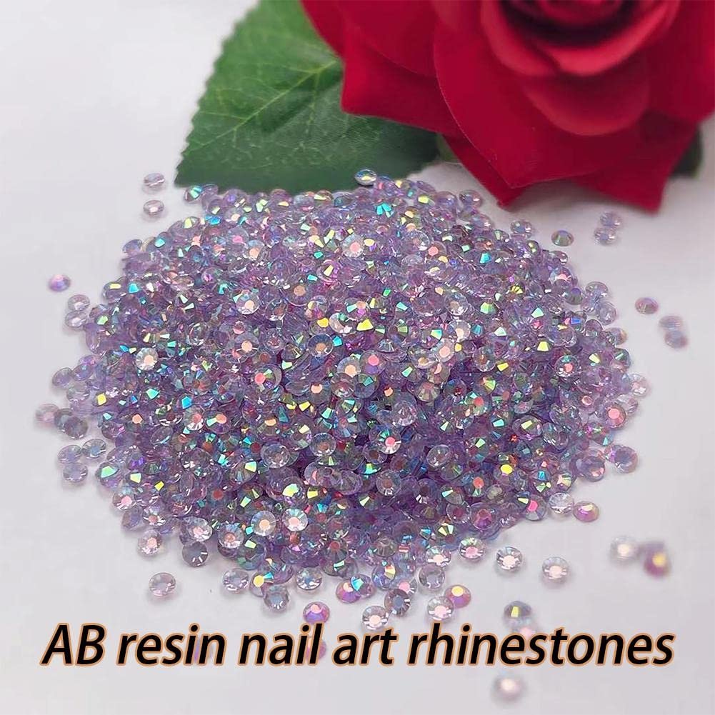 Стрази для нігтів 2-5 мм, 2000 шт, кристали, плоска задня частина, фото №5