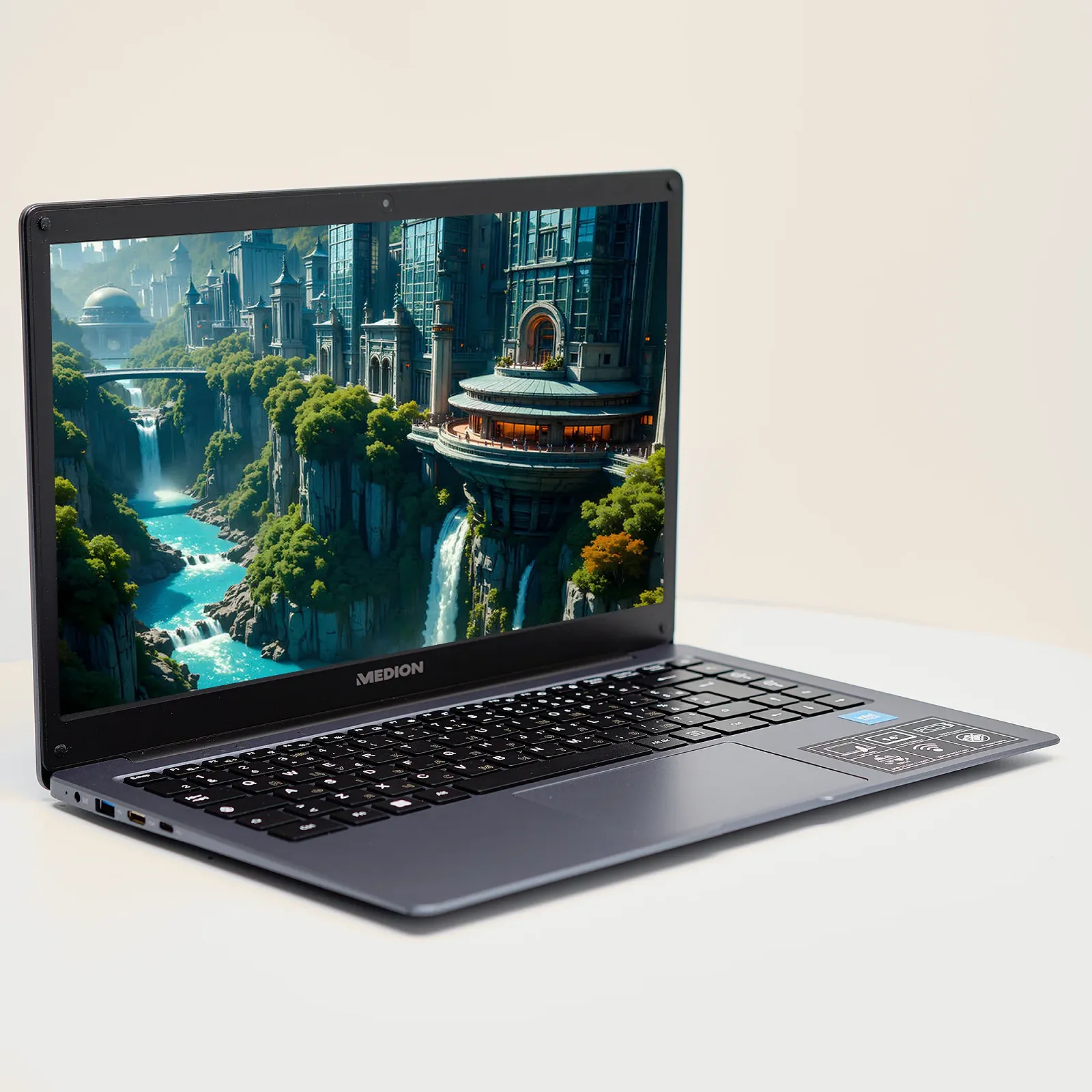 Ноутбук 14" Medion (Lenovo Group) Akoya E14223 | 4-ядерний Intel | RAM DDR4 4 ГБ | eMMC 128 ГБ | Intel UHD Graphics 600 | АКБ до 9 годин | Wi-Fi 5.0 | Bluetooth 5.1 | Win11 (5105), фото №3