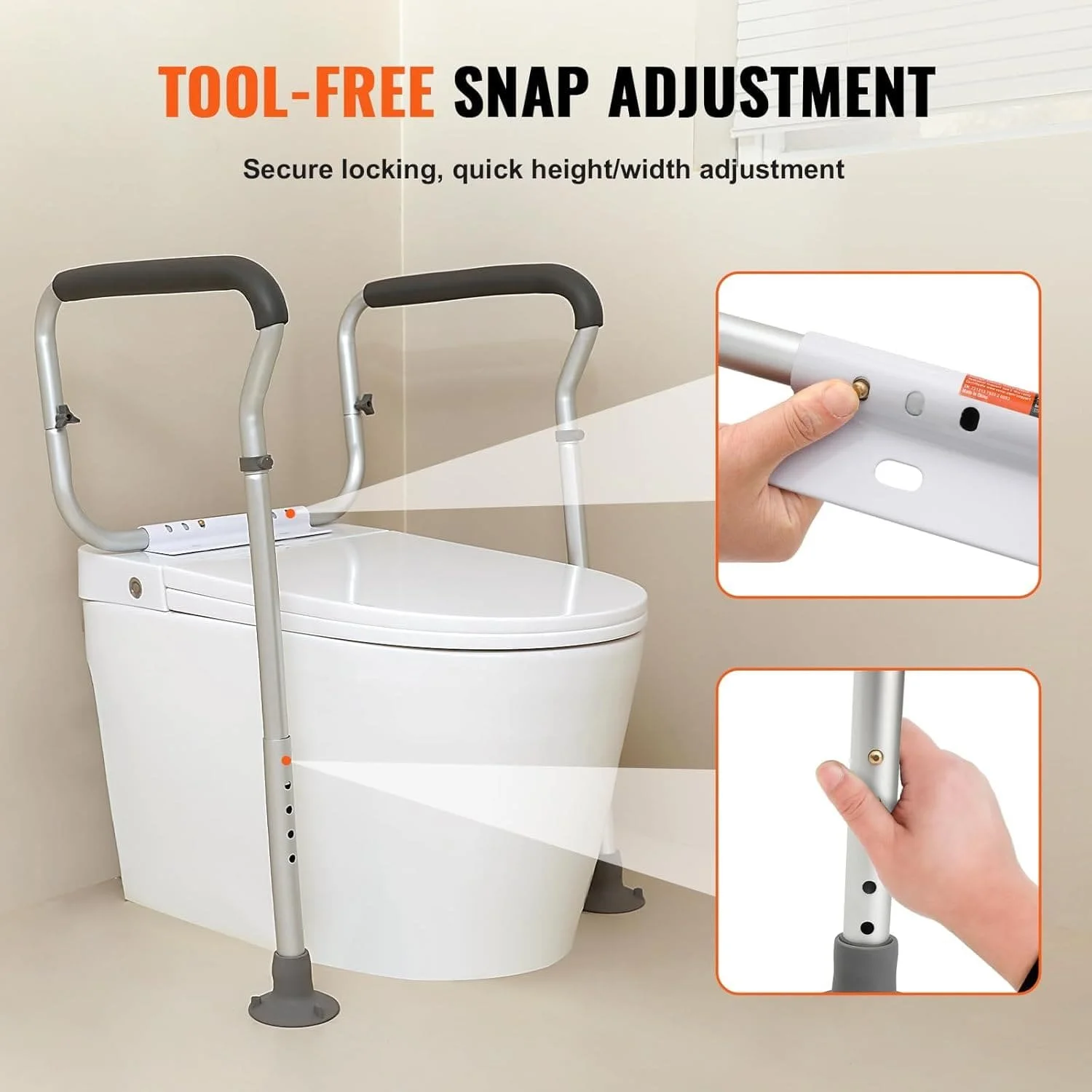 Опорна планка для унітазу VEVOR FBL900632 Silver, фото №3