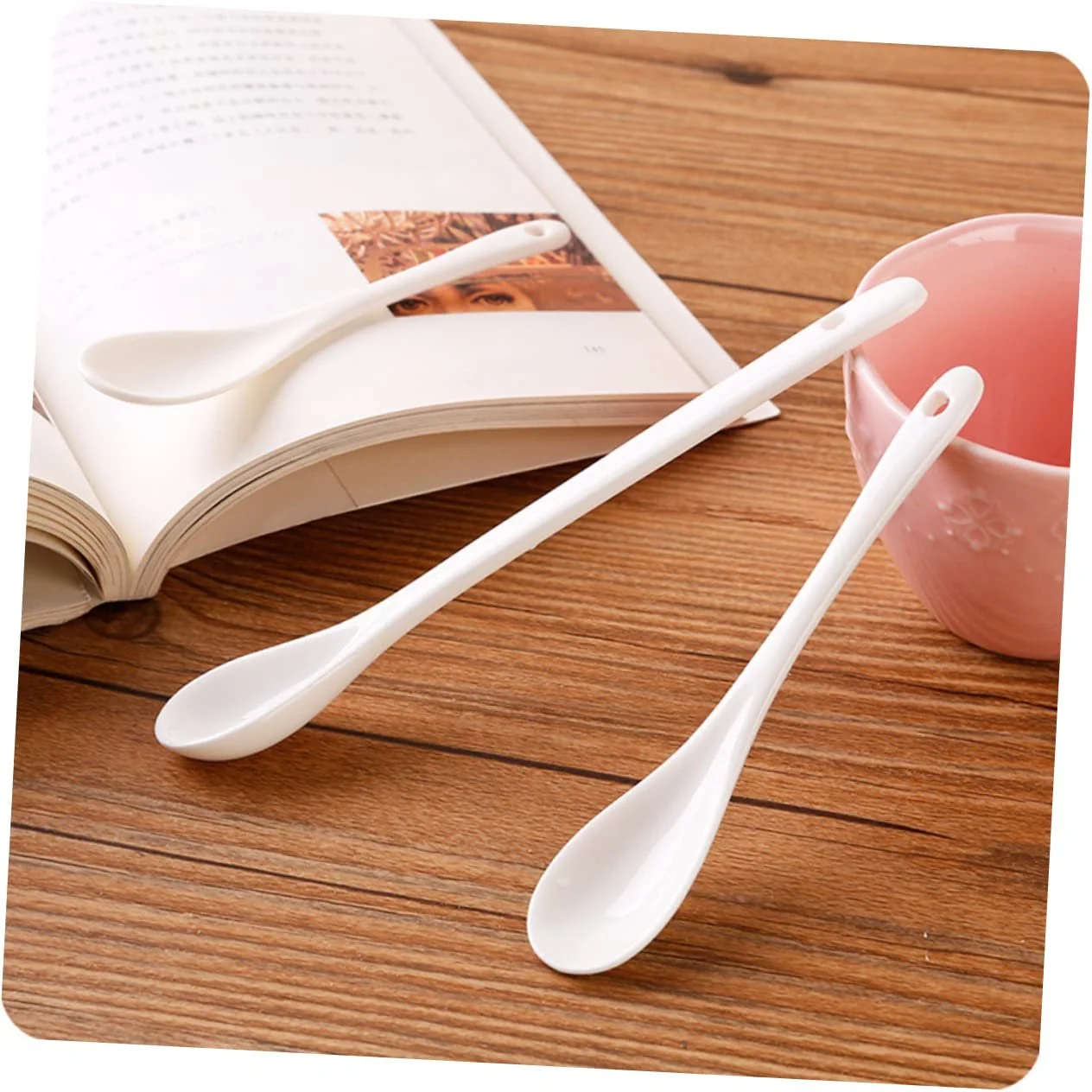 Ложки для супу LIFKOME, керамічні столові, фото №3