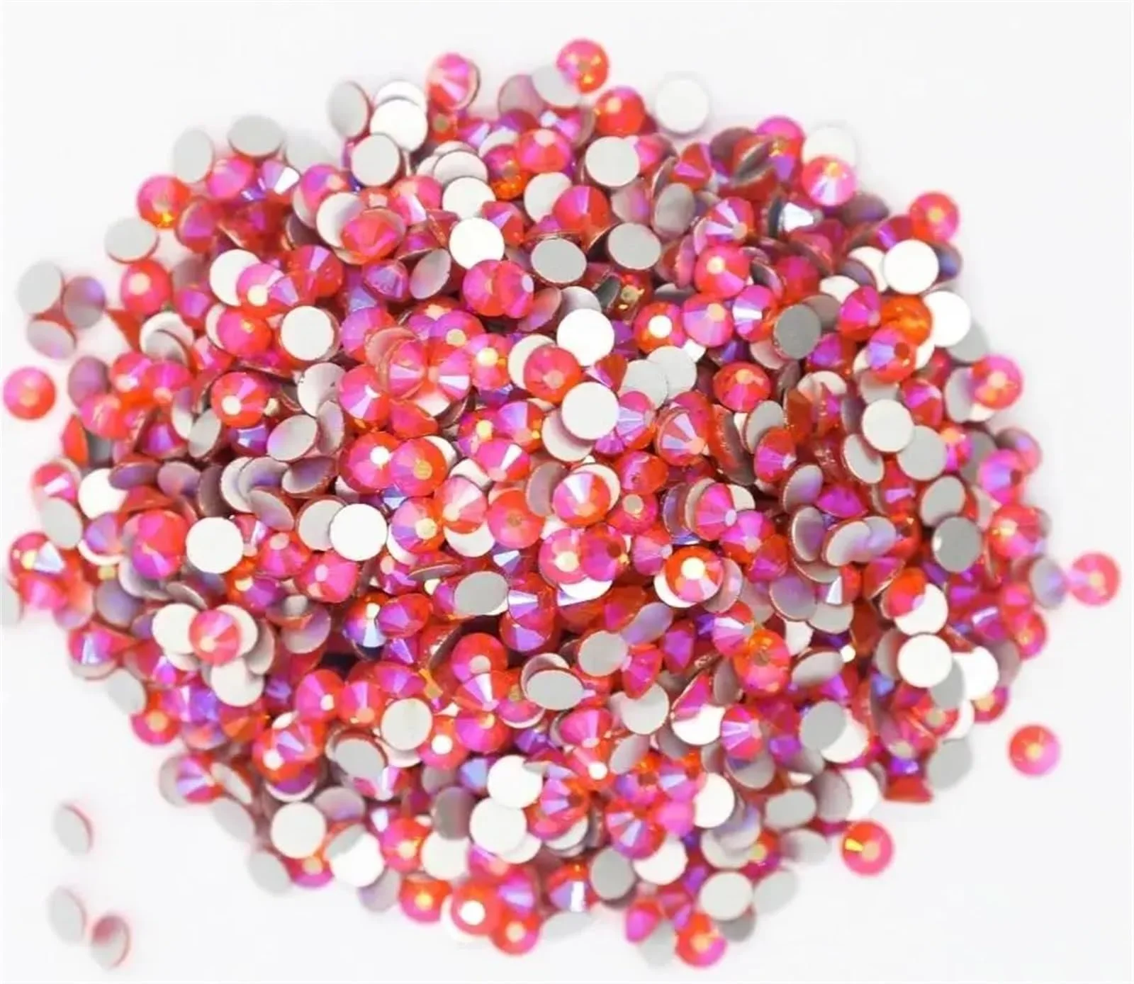 Стрази Світло-рожевий Скло 3D SS3 SS4 SS5 SS6 SS8 SS10 SS12 SS16 SS20 SS30, 1440 шт в упаковці, фото №1