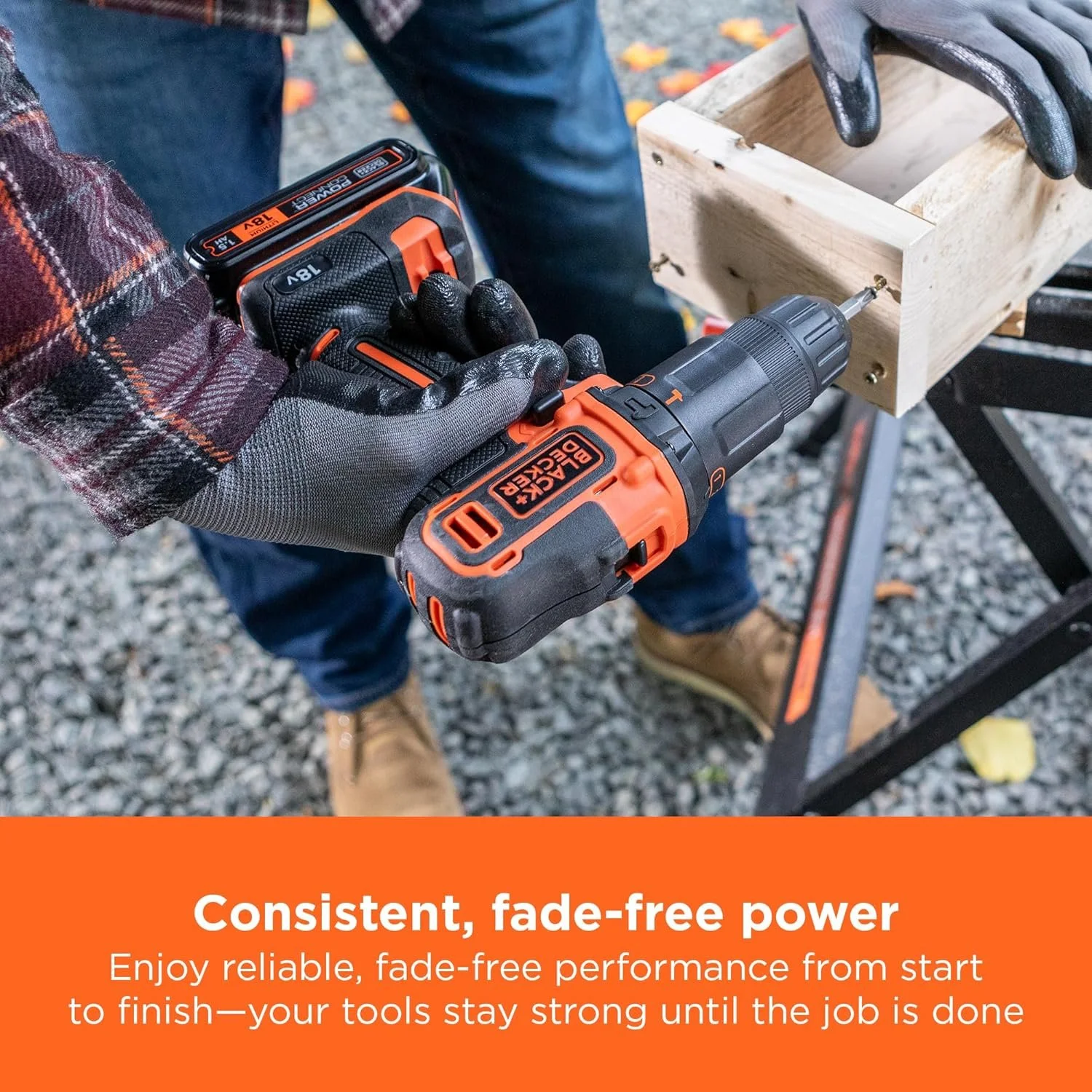 Аккумулятор литий-ионный Black+Decker BL2018 / 18 V / 2 Ah / Черный-оранжевый, фото №3