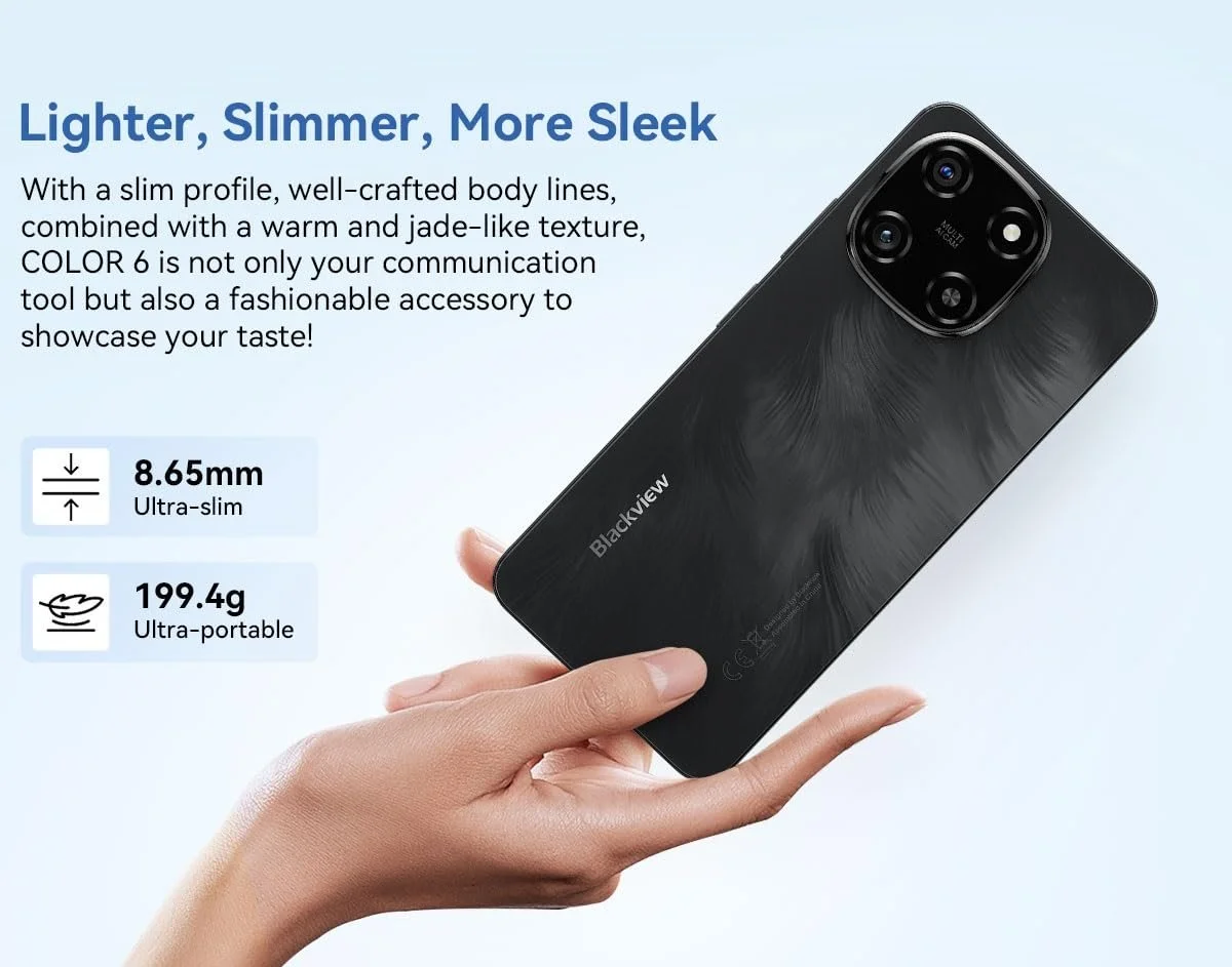 Смартфон Blackview Color 6 24 GB + 256 GB 6.67" 90 Hz 50 MP + 13 MP 5000 mAh Sky Blue, фото №2