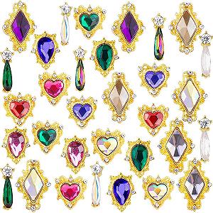 Стразы для ногтей Капля AB Iridescent Микс Размеров 32 шт. - Фото 1