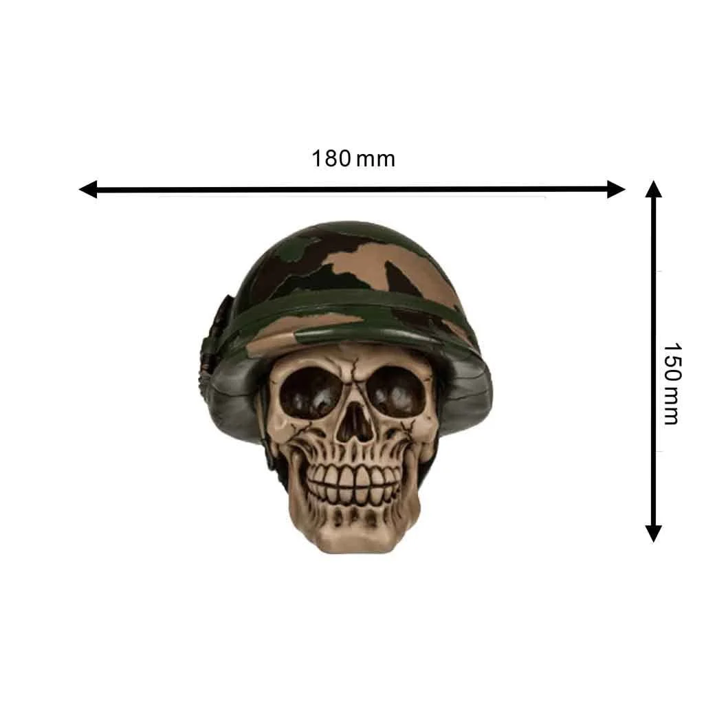 Скарбничка OOTB 78/5759 Череп у військовому шоломі полірезин, фото №3