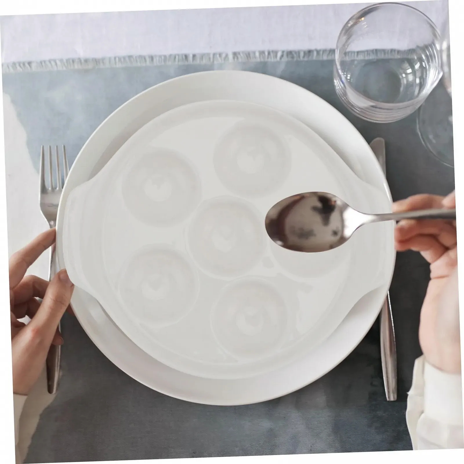 Форма для запікання равликів Ceramic з протиковзкими заглибленнями керамічна 6 отворів, фото №7