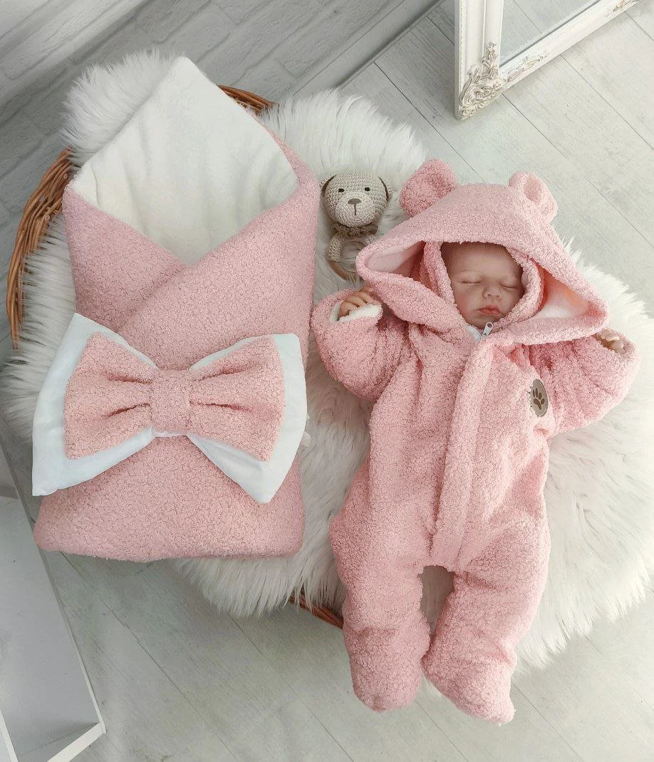 Теплий набір для новонародженогоТедді рожевий, фото №1