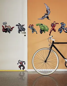 Купити Наклейка на стіну Komar Marvel Avengers Action 100 x 70 см 8 шт. 14735h - Фото 1 Наклейка на стіну Komar Marvel Avengers Action 100 x 70 см 8 шт. 14735h - Фото 1
