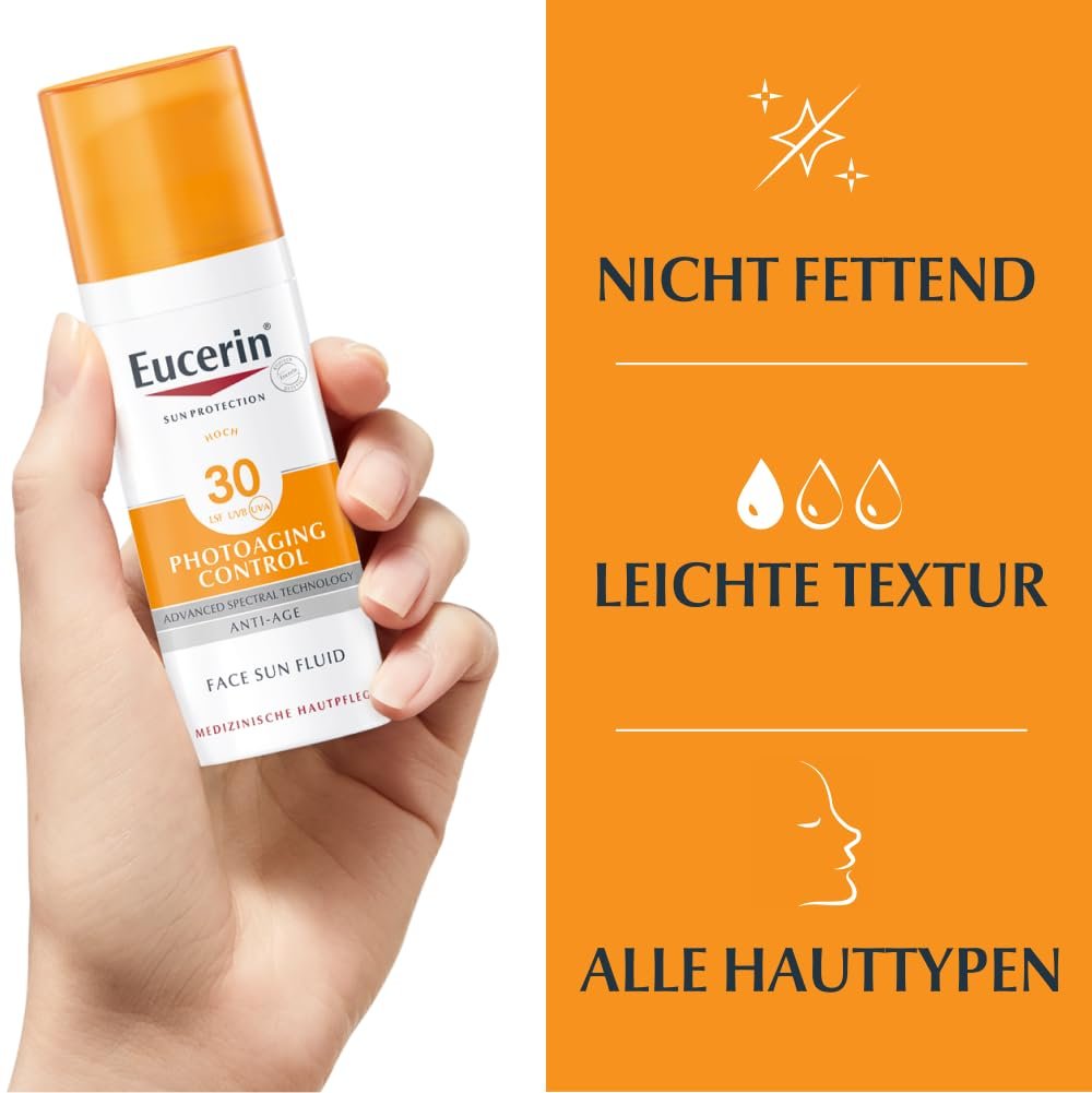 Сонцезахисний флюїд для обличчя Eucerin Photoaging Control SPF 30 50 мл, фото №3