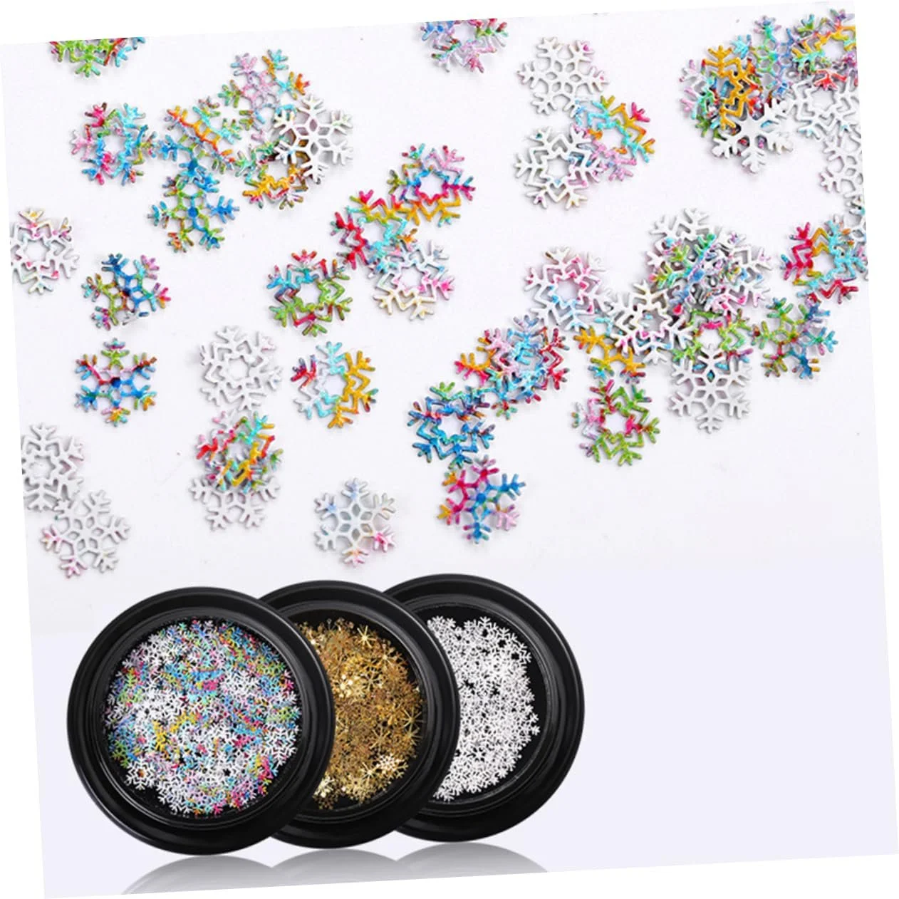 Подвеска для ногтей Снежинка Бриллианты для ногтей Бисер Блестки Наклейки Искусственные ногти Блестки Бриллианты Стразы для ногтей Шарм для чехла телефона Блестки Рождество, фото №4