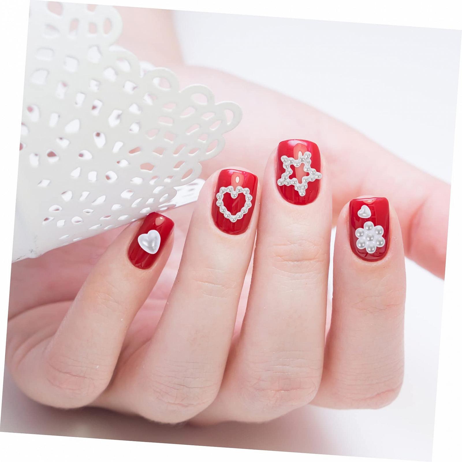 Перлини для нігтів Housoutil Стереоскопічні, аксесуари для саморобного манікюру на пальцях, легко наносити, довговічні, фото №5