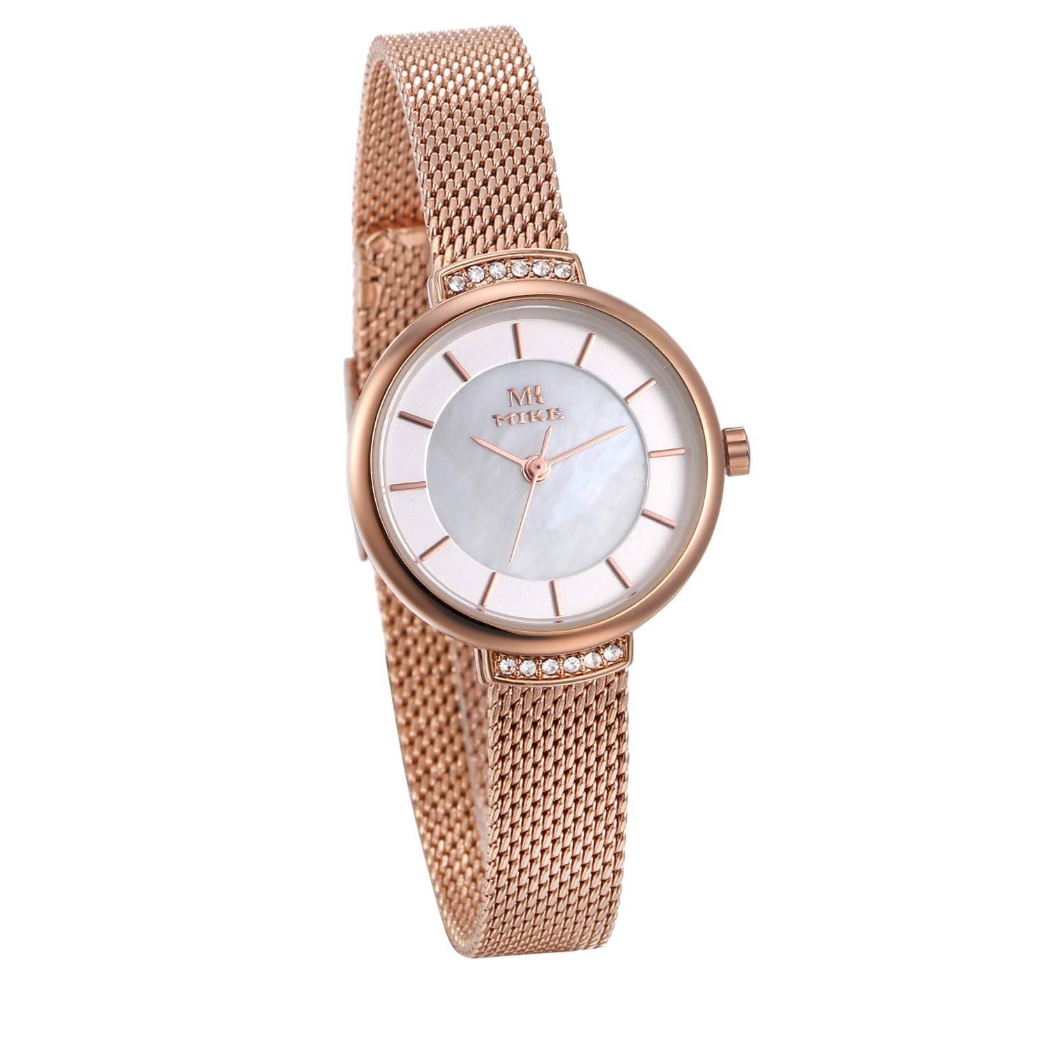 Женские часы Кварцевые Аналоговые Rose Gold Tone JewelryWe Классические Браслет Миланская сетка Нержавеющая сталь с круглым циферблатом, фото №1 Женские часы Кварцевые Аналоговые Rose Gold Tone JewelryWe Классические Браслет Миланская сетка Нержавеющая сталь с круглым циферблатом, фото №1