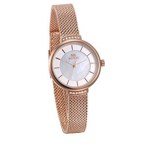 Купить Женские часы Кварцевые Аналоговые Rose Gold Tone JewelryWe Классические Браслет Миланская сетка Нержавеющая сталь с круглым циферблатом - Фото 1 Женские часы Кварцевые Аналоговые Rose Gold Tone JewelryWe Классические Браслет Миланская сетка Нержавеющая сталь с круглым циферблатом - Фото 1