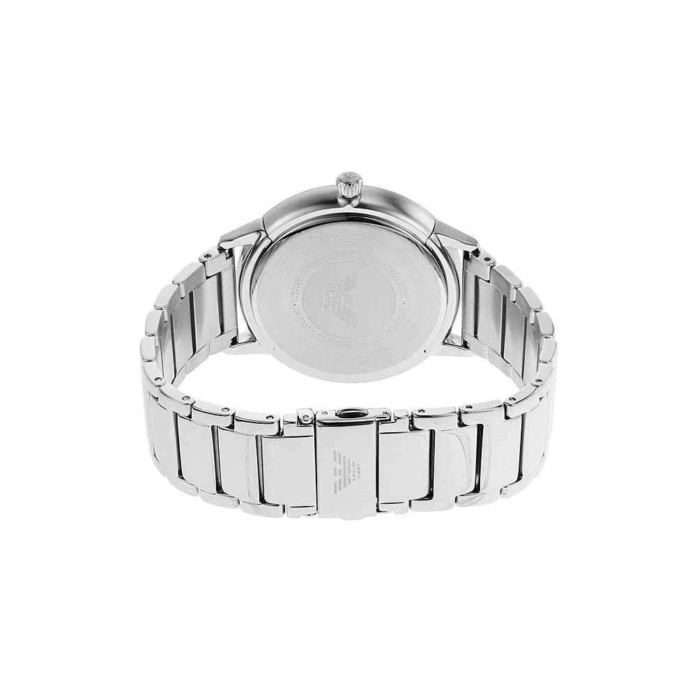 Чоловічий годинник Emporio Armani Three Hands, корпус з нержавіючої сталі, розмір корпусу 43 мм, синій, Dress, фото №8