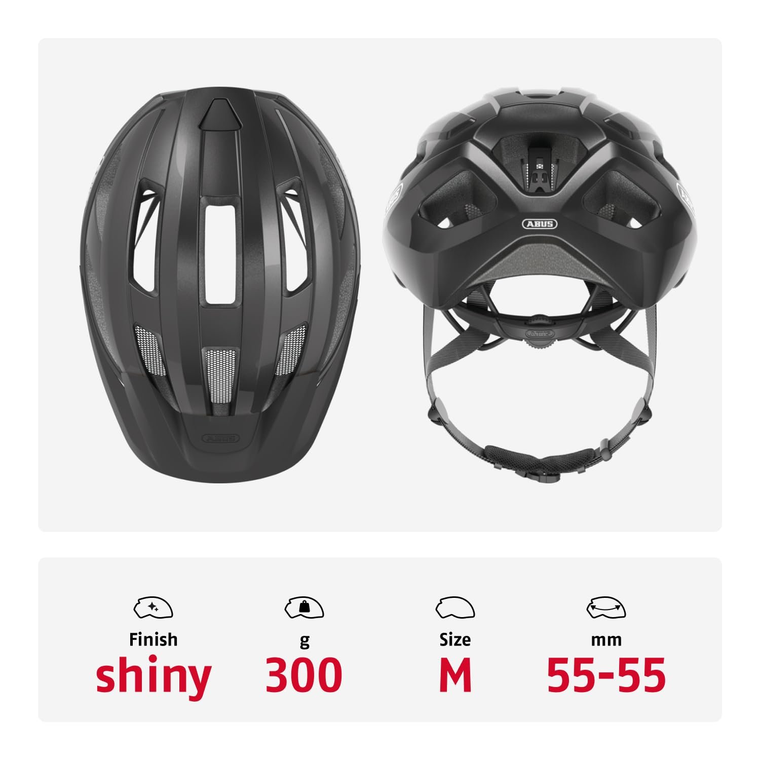 Шлем ABUS Macator Road Bike – Титан, M (52-58 см), фото №3