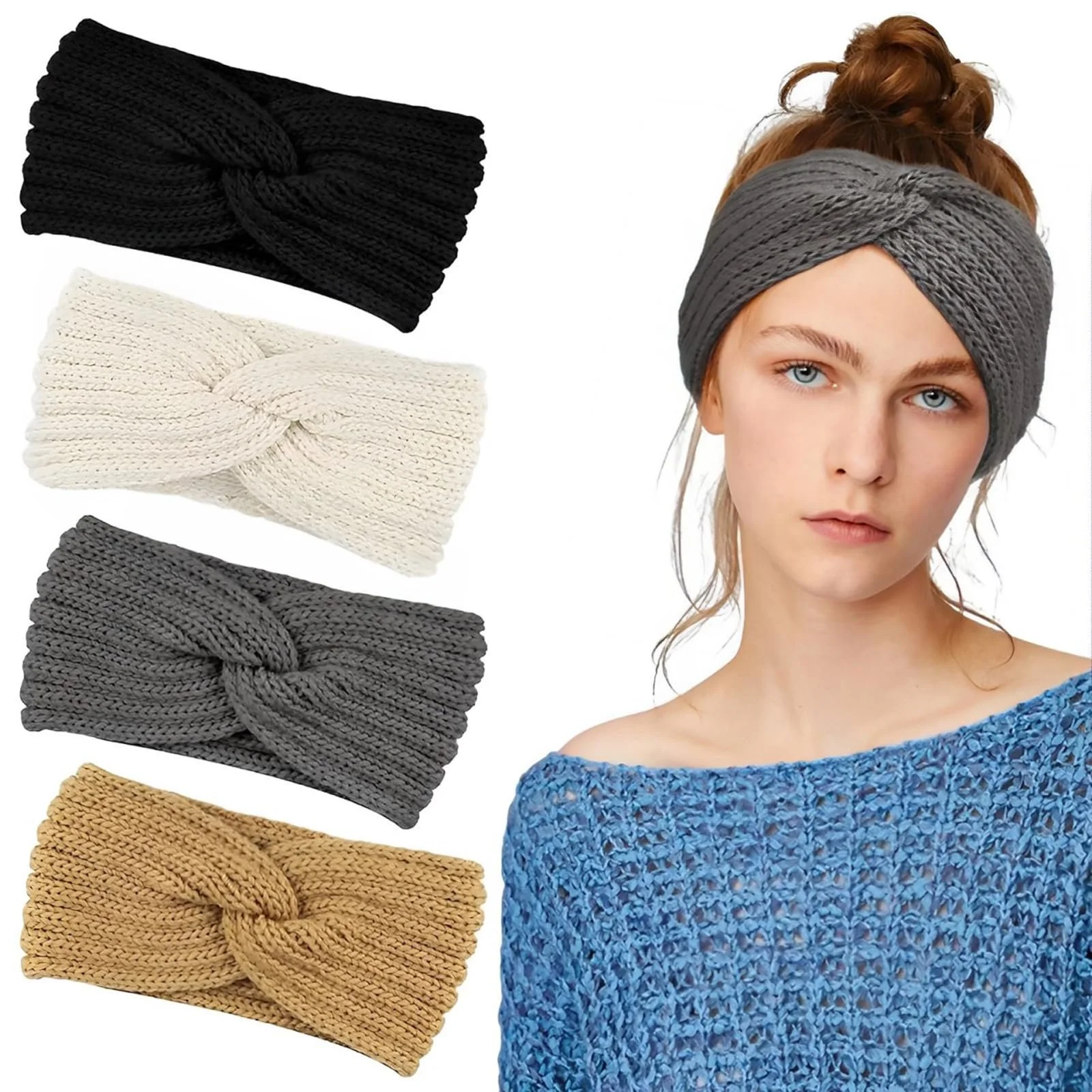 Набор зимних повязок для женщин., фото №1