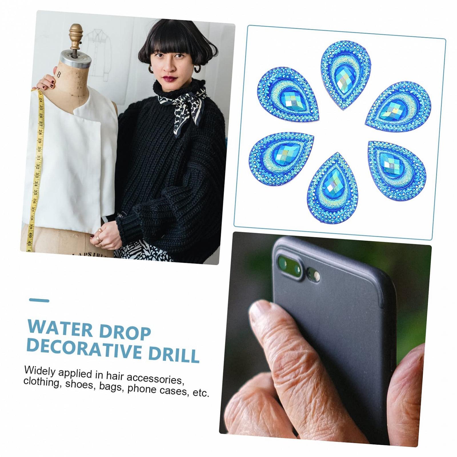 Капли Тип Декоративные Бриллианты Капли Воды Стразы Одежда Декоративная заплатка Материал для изготовления украшений для головы Капли Воды Птичьи Глаза для шитья, фото №2