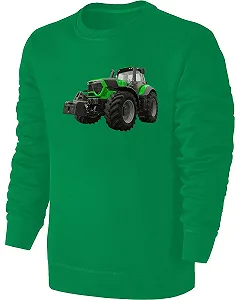 Світшот Blackshirt Company Tractor дитячий - Зелений тягач з сірими дисками - Фото 1