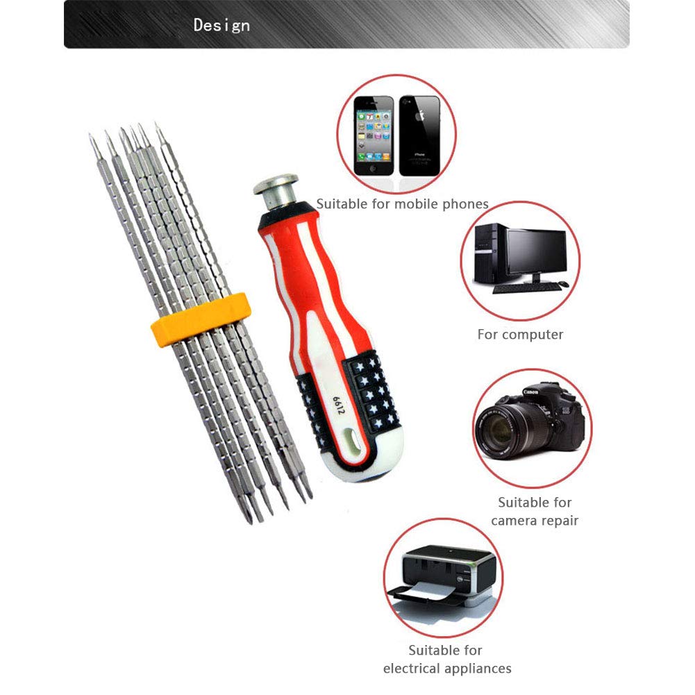 Набор отверток Torx 6 Precision Professional Portable Hardware Tools Double-Headed Telescopic Rod, фото №7