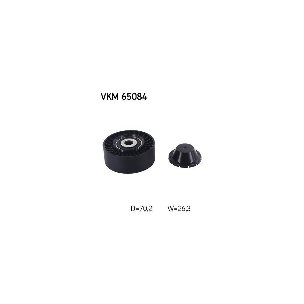 Ролик обвідний/напрямний, поліклиновий ремінь SKF VKM 65084 для HYUNDAI KIA, верхній, фото №1