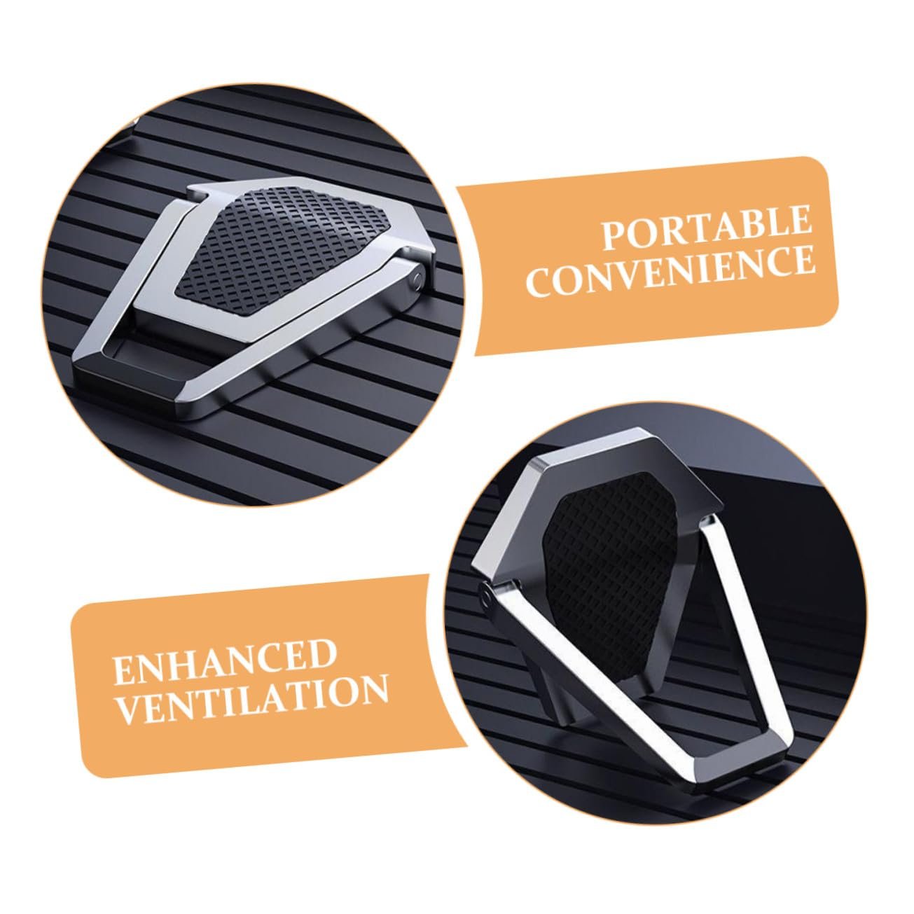 Маленька Підставка для Ноутбука 4 шт. Самоклеюча з Цинкового Сплаву, Маленька Портативна, фото №8