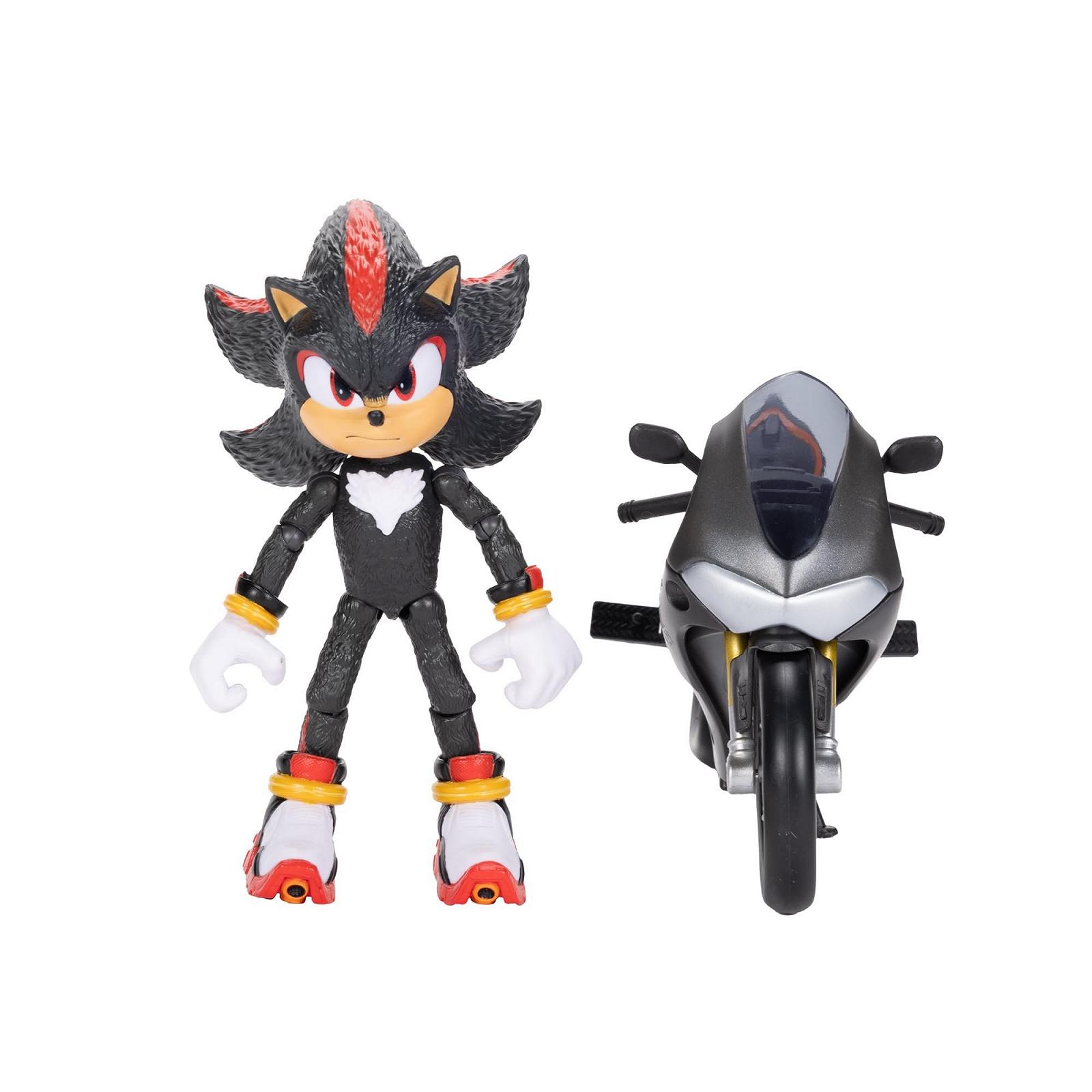 Фигурка подвижная Shadow из фильма Соник 3, 15.2 см, черная + мотоцикл Shadow Jakks Pacific, фото №4