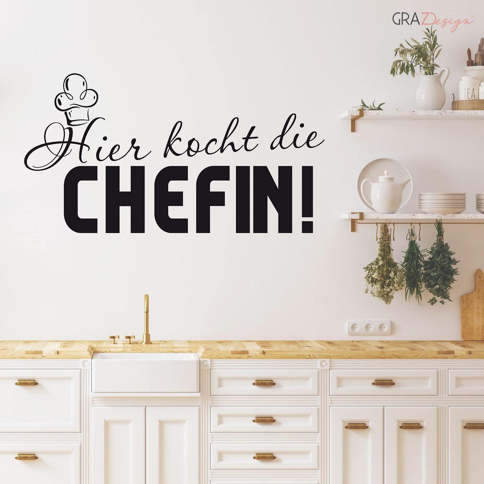 Наклейка на стіну Кухня Hier kocht Die Chefin, фото №3