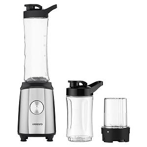 Блендер для смузі Ardesto SBG-F350, 350Вт,2в1, пляшка 600мл 300 мл кавомолка чорно-сріб - Фото 1